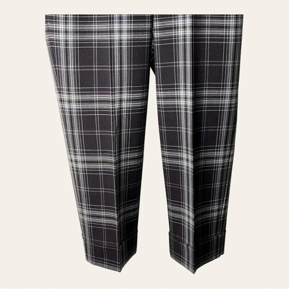 0103W. Bebe TROUSERS‎ PLAID BROWN IN COLOR SZ 0 ZIPPER/SLIDES FLY - Picture 4 of 9